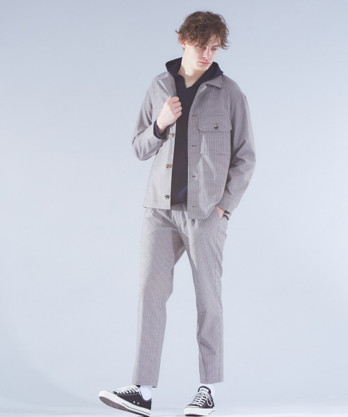 ABAHOUSE(アバハウス)の「【セットアップ対応】TRチェックシャツブルゾン(ブルゾン・メンズ・チャコールグレー/ベージュ・44/46/48)」の5枚目の写真