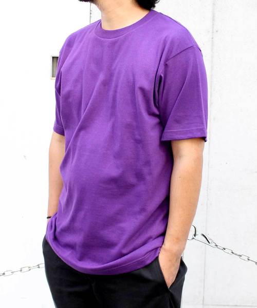 Denime（ドゥニーム）の「ヘビーオンスクルーネックTシャツ（Tシャツ/カットソー・メンズ・ネイビー/オレンジ系その他2/パープル/グリーン/ライトイエロー/ブラック/ホワイト/シルバー・LARGE/MEDIUM/SMALL）」の5枚目の写真