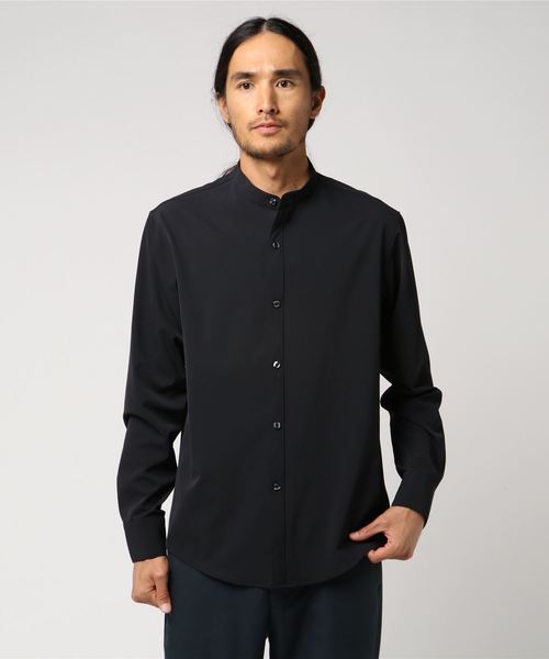 STUDIOUS（ステュディオス）の「【STUDIOUS】シェルドライバンドカラーシャツ（シャツ/ブラウス・メンズ・ホワイト/ネイビー・1/2/3）」の18枚目の写真