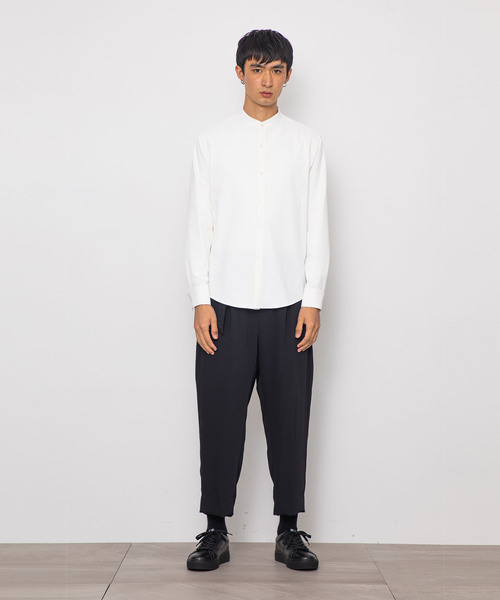 STUDIOUS（ステュディオス）の「【STUDIOUS】シェルドライバンドカラーシャツ（シャツ/ブラウス・メンズ・ホワイト/ネイビー・1/2/3）」の17枚目の写真