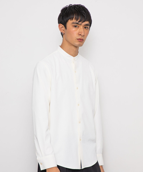 STUDIOUS（ステュディオス）の「【STUDIOUS】シェルドライバンドカラーシャツ（シャツ/ブラウス・メンズ・ホワイト/ネイビー・1/2/3）」の15枚目の写真