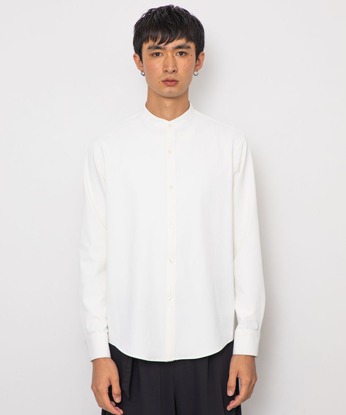 STUDIOUS（ステュディオス）の「【STUDIOUS】シェルドライバンドカラーシャツ（シャツ/ブラウス・メンズ・ホワイト/ネイビー・1/2/3）」の14枚目の写真
