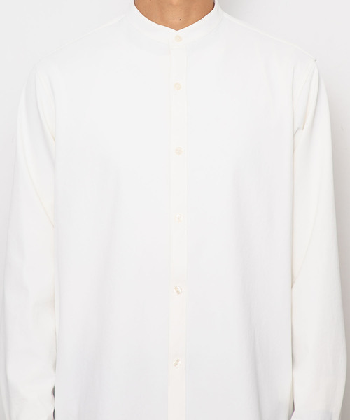 STUDIOUS（ステュディオス）の「【STUDIOUS】シェルドライバンドカラーシャツ（シャツ/ブラウス・メンズ・ホワイト/ネイビー・1/2/3）」の11枚目の写真