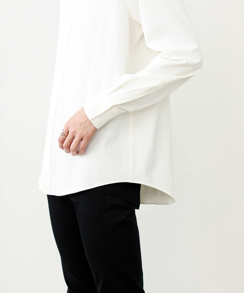 STUDIOUS（ステュディオス）の「【STUDIOUS】シェルドライバンドカラーシャツ（シャツ/ブラウス・メンズ・ホワイト/ネイビー・1/2/3）」の22枚目の写真