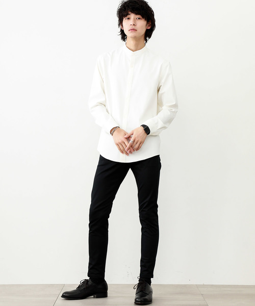 STUDIOUS（ステュディオス）の「【STUDIOUS】シェルドライバンドカラーシャツ（シャツ/ブラウス・メンズ・ホワイト/ネイビー・1/2/3）」の21枚目の写真