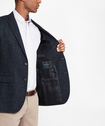 brooks brothers テーラードジャケット ツイード　ネイビー 42 BROOKS BROTHERS（ブルックスブラザーズ）の「ウール ブルックス