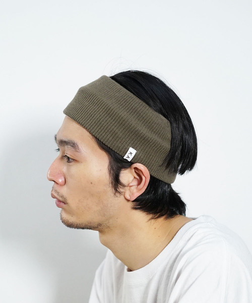 KAIKO(カイコー)の「KAIKO KNIT HAIR BAND(ヘアバンド・メンズ・ブラック/オフホワイト/レンガ/グレー/チャコールグレー/ネイビー/ベージュ/オリーブ・FREE)」の18枚目の写真