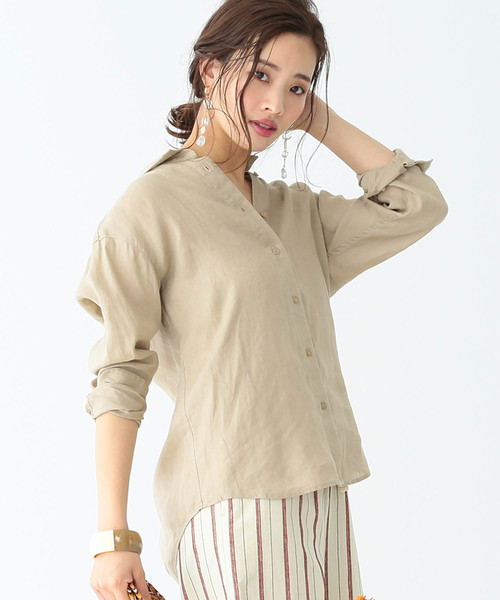 B:MING by BEAMS(ビーミングバイビームス)の「B:MING by BEAMS / ハードマンズ リネンシャツ 19SS(シャツ/ブラウス・レディース・ホワイト/ベージュ/イエロー/その他1/その他2・SMALL/MEDIUM)」の3枚目の写真