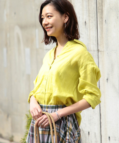 B:MING by BEAMS(ビーミングバイビームス)の「B:MING by BEAMS / ハードマンズ リネンシャツ 19SS(シャツ/ブラウス・レディース・ホワイト/ベージュ/イエロー/その他1/その他2・SMALL/MEDIUM)」の4枚目の写真