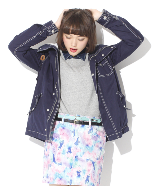 X-girl（エックスガール）の「MARINE JACKET（その他アウター・レディース・ベージュ/ネイビー/オレンジ・1/2）」の13枚目の写真