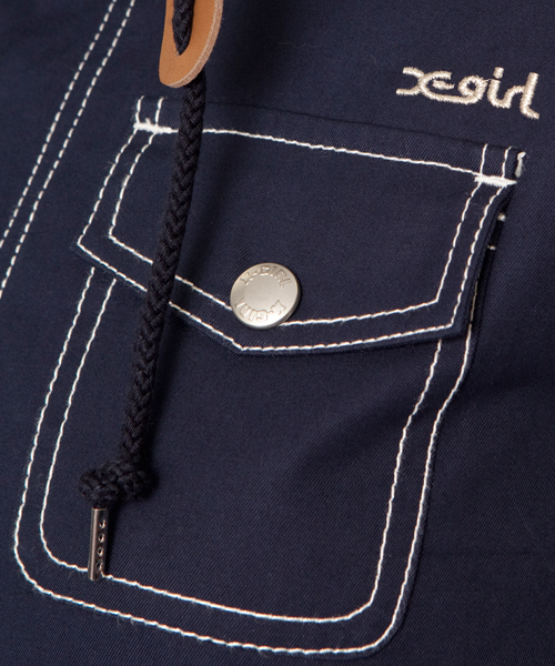 X-girl（エックスガール）の「MARINE JACKET（その他アウター・レディース・ベージュ/ネイビー/オレンジ・1/2）」の7枚目の写真