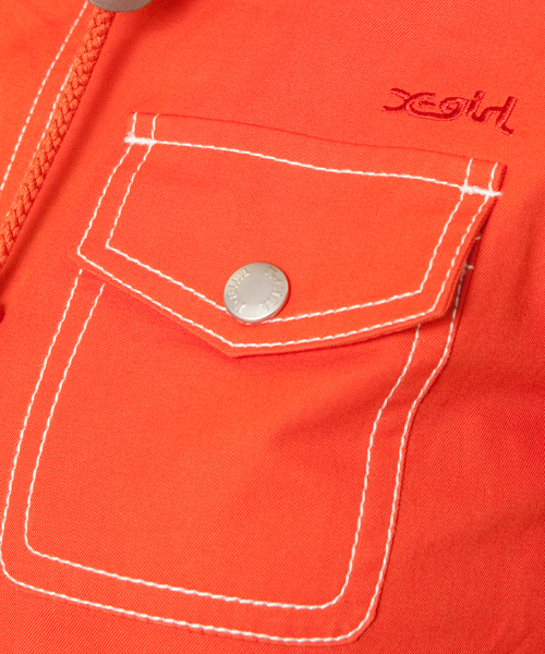 X-girl（エックスガール）の「MARINE JACKET（その他アウター・レディース・ベージュ/ネイビー/オレンジ・1/2）」の9枚目の写真
