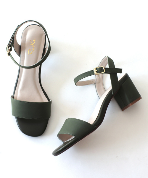 RiiiKa（リーカ）の「シンプルベルトヒールサンダル【RiiiKa/リーカ】（サンダル・レディース・ブラック/ベージュ/ピンク/グリーン・LL/S/M/L）」の18枚目の写真