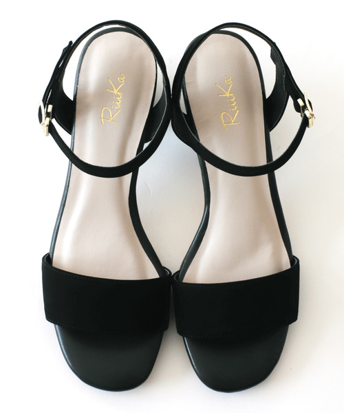 RiiiKa（リーカ）の「シンプルベルトヒールサンダル【RiiiKa/リーカ】（サンダル・レディース・ブラック/ベージュ/ピンク/グリーン・LL/S/M/L）」の16枚目の写真