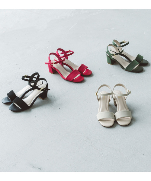 RiiiKa（リーカ）の「シンプルベルトヒールサンダル【RiiiKa/リーカ】（サンダル・レディース・ブラック/ベージュ/ピンク/グリーン・LL/S/M/L）」の13枚目の写真