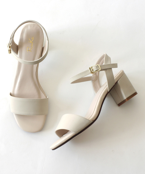 RiiiKa（リーカ）の「シンプルベルトヒールサンダル【RiiiKa/リーカ】（サンダル・レディース・ブラック/ベージュ/ピンク/グリーン・LL/S/M/L）」の5枚目の写真