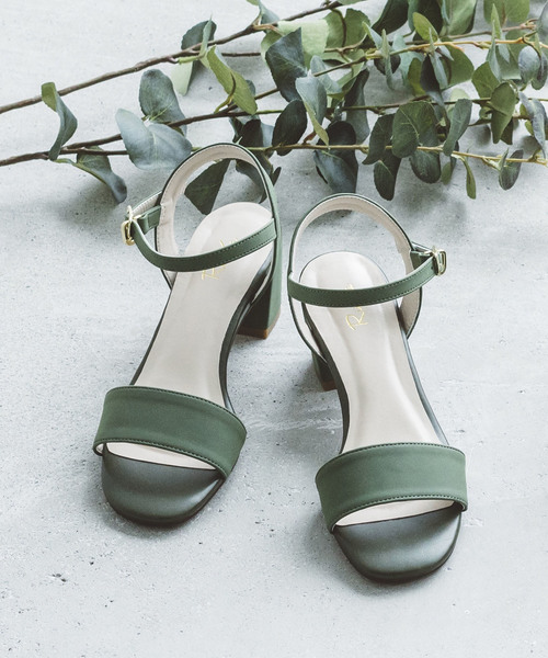 RiiiKa（リーカ）の「シンプルベルトヒールサンダル【RiiiKa/リーカ】（サンダル・レディース・ブラック/ベージュ/ピンク/グリーン・LL/S/M/L）」の8枚目の写真