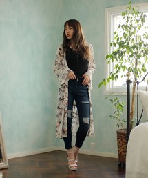 LIP SERVICE フード付きロングカーディガン ロングカーディガン レディース フード付きパーカー ニット