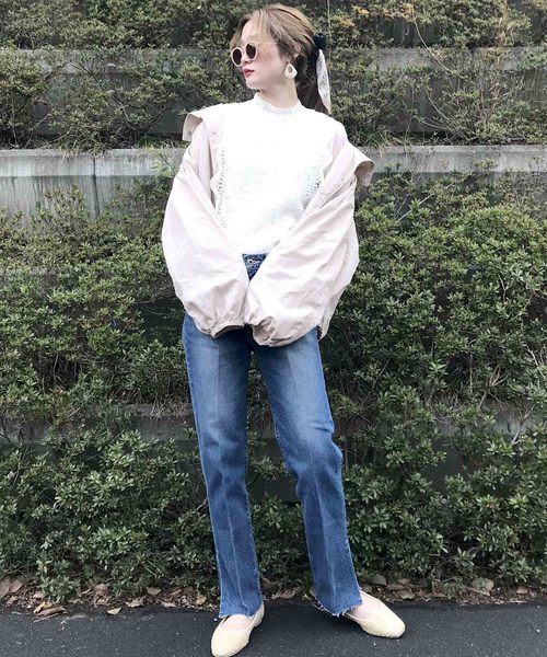 EPIMI E'PIMMY(エピミエピミー)の「ボリューム袖マウンテンパーカー(マウンテンパーカー・レディース・ブラック/ベージュ/アイボリー/ピンクベージュ/グリーン系その他・MEDIUM)」の13枚目の写真