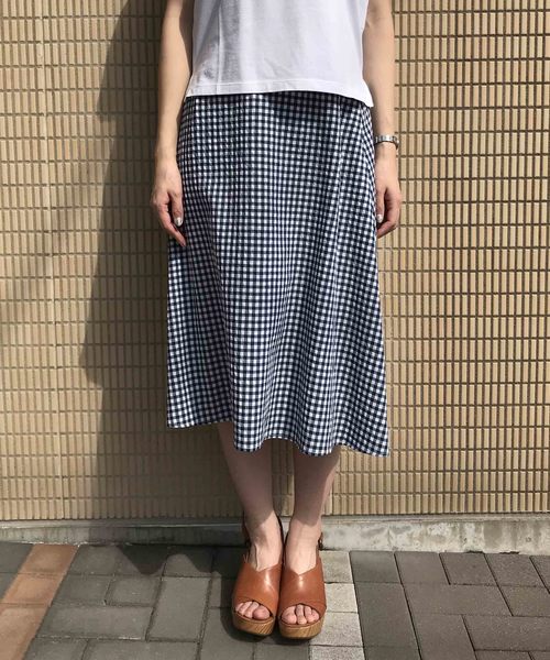 Petit Honfleur（プチオンフルール）の「ギンガムチェックスカート（スカート・レディース・ブラック/ネイビー・M size/L size）」の13枚目の写真