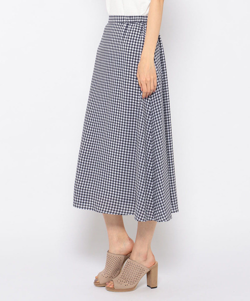 Petit Honfleur（プチオンフルール）の「ギンガムチェックスカート（スカート・レディース・ブラック/ネイビー・M size/L size）」の16枚目の写真