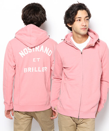 Ｍen バックプリントジップアップパーカ