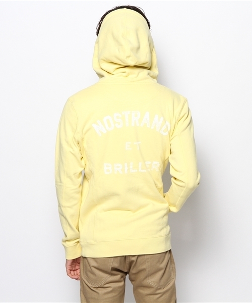 PLST(プラステ)の「Men バックプリントジップアップパーカ(パーカー・メンズ・ホワイト/コバルトブルー/ライトイエロー/サーモンピンク・LARGE/SMALL/MEDIUM)」の14枚目の写真