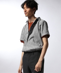 EDIFICE | Matteucci / Belesto 別注 ダブルストライプ オープンカラー シャツ(シャツ/ブラウス)