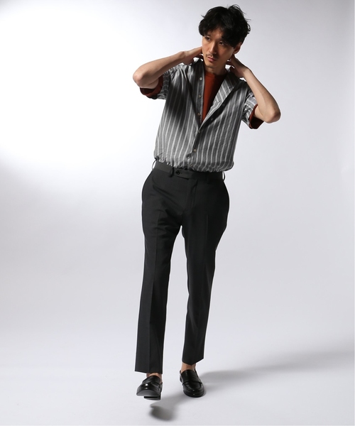 EDIFICE(エディフィス)の「Matteucci / Belesto 別注 ダブルストライプ オープンカラー シャツ(シャツ/ブラウス・メンズ・ライトグレー・SMALL/MEDIUM/LARGE)」の3枚目の写真