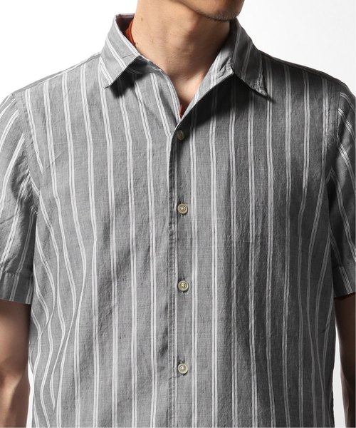 EDIFICE(エディフィス)の「Matteucci / Belesto 別注 ダブルストライプ オープンカラー シャツ(シャツ/ブラウス・メンズ・ライトグレー・SMALL/MEDIUM/LARGE)」の7枚目の写真