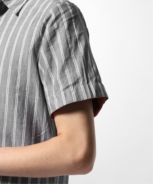 EDIFICE(エディフィス)の「Matteucci / Belesto 別注 ダブルストライプ オープンカラー シャツ(シャツ/ブラウス・メンズ・ライトグレー・SMALL/MEDIUM/LARGE)」の10枚目の写真