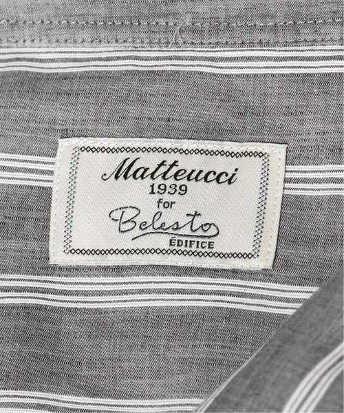 EDIFICE(エディフィス)の「Matteucci / Belesto 別注 ダブルストライプ オープンカラー シャツ(シャツ/ブラウス・メンズ・ライトグレー・SMALL/MEDIUM/LARGE)」の14枚目の写真