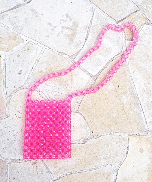 Casselini（キャセリーニ）の「クリアカラービーズバッグ（ショルダーバッグ・レディース・ブラック/ピンク/イエロー/クリア・FREE）」の7枚目の写真