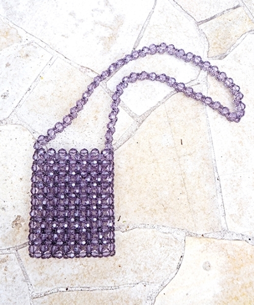 Casselini（キャセリーニ）の「クリアカラービーズバッグ（ショルダーバッグ・レディース・ブラック/ピンク/イエロー/クリア・FREE）」の5枚目の写真