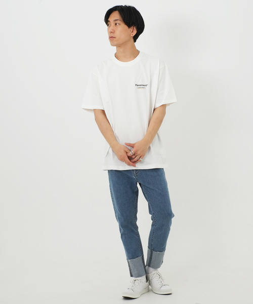 英字プリント半袖Tシャツ/カットソー 韓国ブランドセレクト│A