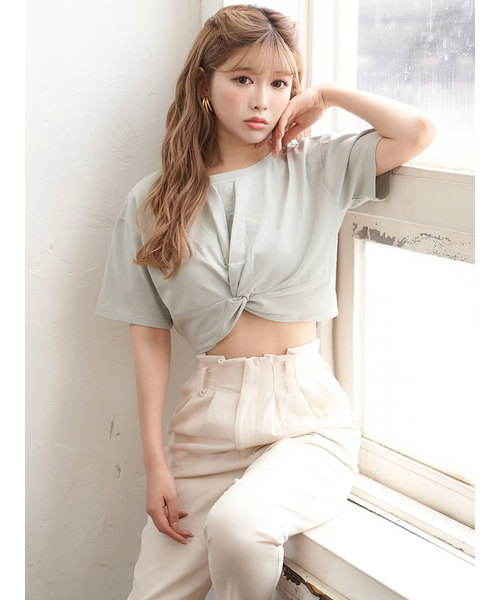 Darich（ダーリッチ）の「カラーカシュクールTシャツ（Tシャツ/カットソー・レディース・ベージュ/イエロー/ミント・FREE）」の3枚目の写真