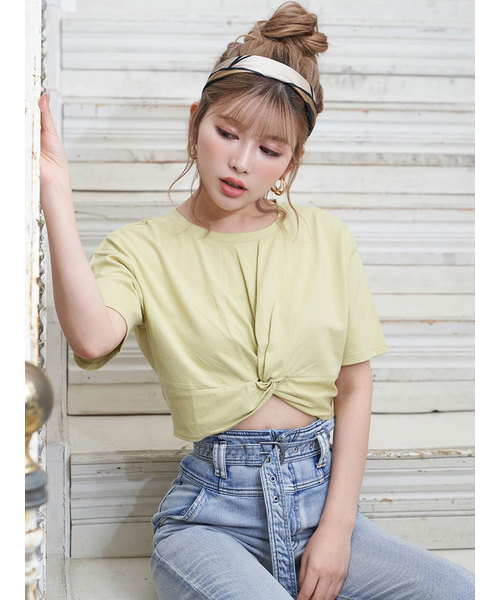 Darich（ダーリッチ）の「カラーカシュクールTシャツ（Tシャツ/カットソー・レディース・ベージュ/イエロー/ミント・FREE）」の14枚目の写真