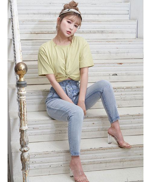 Darich（ダーリッチ）の「カラーカシュクールTシャツ（Tシャツ/カットソー・レディース・ベージュ/イエロー/ミント・FREE）」の18枚目の写真