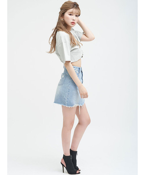 Darich（ダーリッチ）の「カラーカシュクールTシャツ（Tシャツ/カットソー・レディース・ベージュ/イエロー/ミント・FREE）」の5枚目の写真