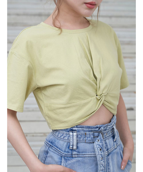 Darich（ダーリッチ）の「カラーカシュクールTシャツ（Tシャツ/カットソー・レディース・ベージュ/イエロー/ミント・FREE）」の9枚目の写真