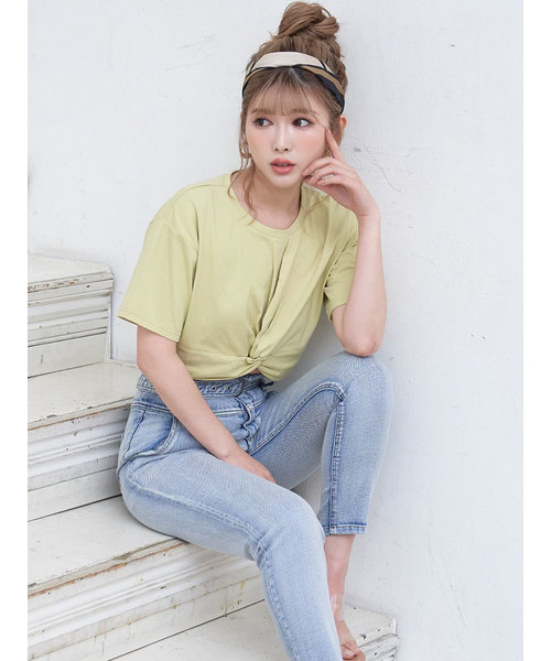 Darich（ダーリッチ）の「カラーカシュクールTシャツ（Tシャツ/カットソー・レディース・ベージュ/イエロー/ミント・FREE）」の11枚目の写真