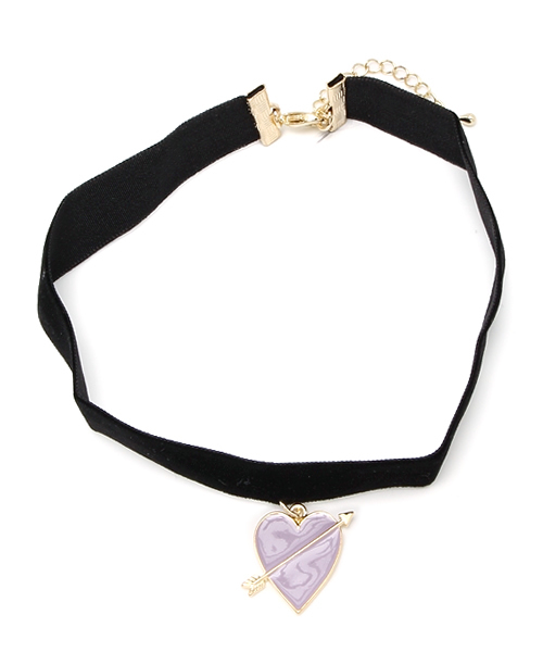 WEGO（ウィゴー）の「WEGO/アローハートチョーカー（ネックレス・レディース・ホワイト/ブラック/パープル/ピンク/レッド・FREE）」の4枚目の写真