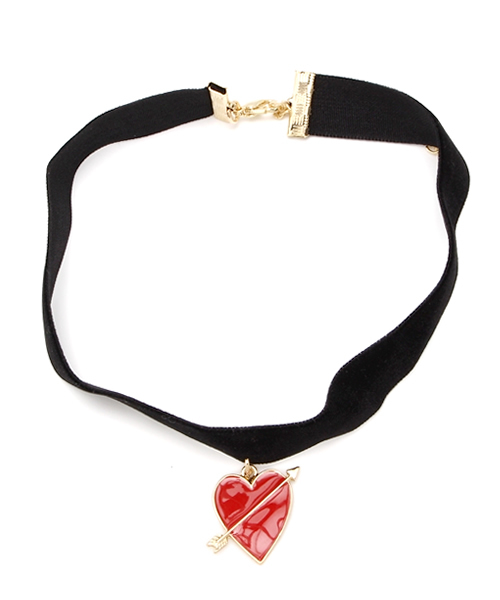 WEGO（ウィゴー）の「WEGO/アローハートチョーカー（ネックレス・レディース・ホワイト/ブラック/パープル/ピンク/レッド・FREE）」の5枚目の写真