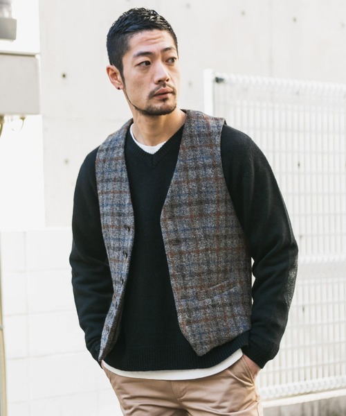 URBAN RESEARCH ROSSO MEN(アーバンリサーチロッソメン)の「ハリスツイードベスト(ベスト)」|グレー系その他