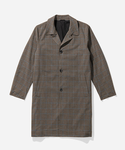 Saturdays NYC（サタデーズ ニューヨークシティ ）の「Daikanyama Plaid Overcoat（ピーコート・メンズ・ブラック/ベージュ・XL/XS/S/M/L）」の2枚目の写真
