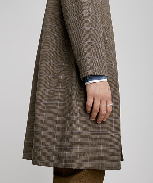 Saturdays NYC（サタデーズ ニューヨークシティ ）の「Daikanyama Plaid Overcoat（ピーコート・メンズ・ブラック/ベージュ・XL/XS/S/M/L）」の4枚目の写真