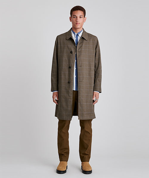 Saturdays NYC（サタデーズ ニューヨークシティ ）の「Daikanyama Plaid Overcoat（ピーコート・メンズ・ブラック/ベージュ・XL/XS/S/M/L）」の5枚目の写真