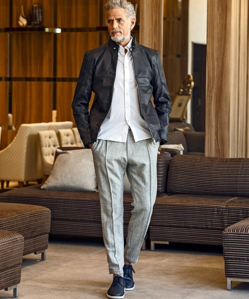 AKM Contemporary(エイケイエムコンテンポラリー) レザーブルゾン AKM Contemporary エイケイエムコンテンポラリー シープレザー