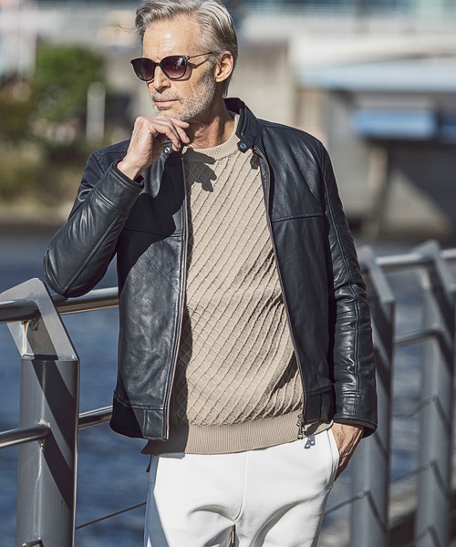 AKM Contemporary レザーブルゾン（Lサイズ） AKM Contemporary 革ジャン ライダース 「WEB・直営店限定」AKM