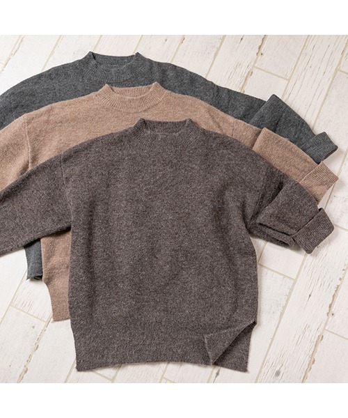 fifth(フィフス)の「サイドスリットロールアップスリーブニット(ニット/セーター・レディース・ベージュ/グレー/ブラウン/ブラック/ブルー/ピンク・MEDIUM)」の19枚目の写真